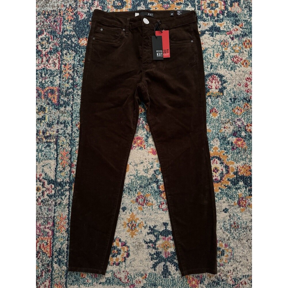 NEW KUT from the Kloth Diana Fab Ab Skinny Corduroy‎ Pants Petite High Rise 8P